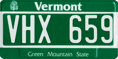 VT license plate VHX659