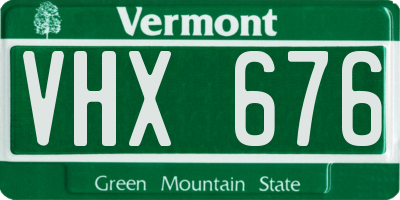 VT license plate VHX676