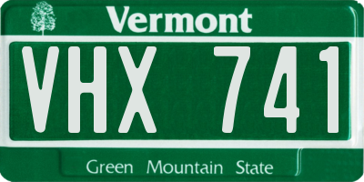 VT license plate VHX741