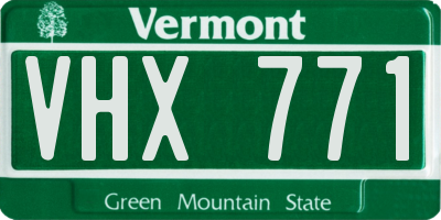 VT license plate VHX771