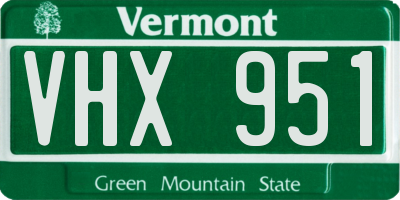 VT license plate VHX951