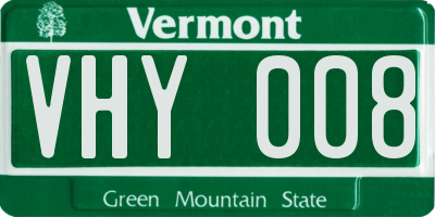 VT license plate VHY008