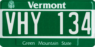VT license plate VHY134