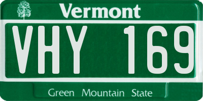 VT license plate VHY169