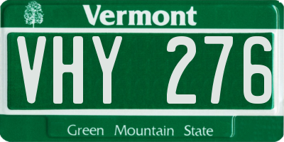 VT license plate VHY276