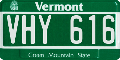 VT license plate VHY616