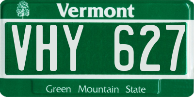 VT license plate VHY627