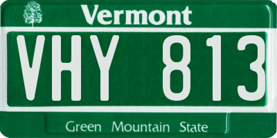 VT license plate VHY813