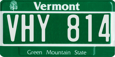 VT license plate VHY814