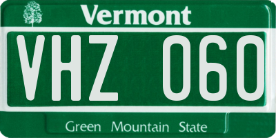 VT license plate VHZ060
