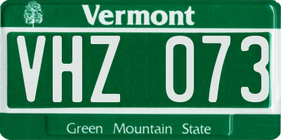 VT license plate VHZ073