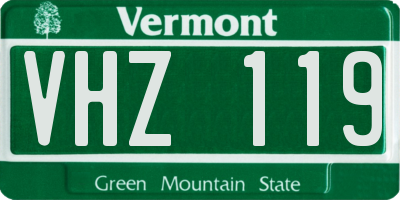 VT license plate VHZ119