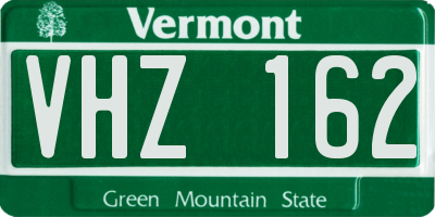 VT license plate VHZ162