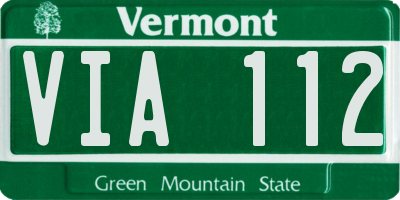 VT license plate VIA112