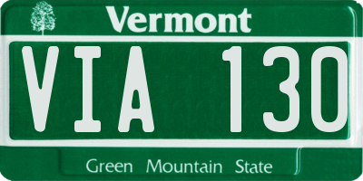 VT license plate VIA130