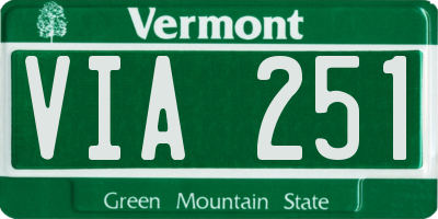VT license plate VIA251