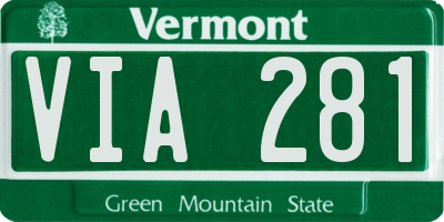 VT license plate VIA281