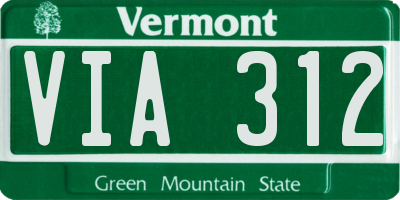 VT license plate VIA312