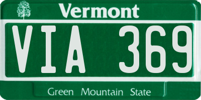 VT license plate VIA369