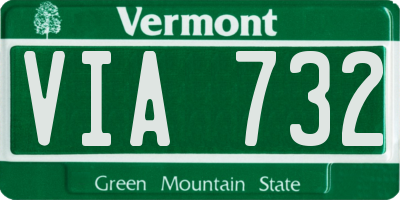 VT license plate VIA732