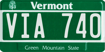 VT license plate VIA740