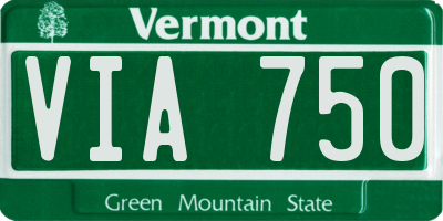 VT license plate VIA750