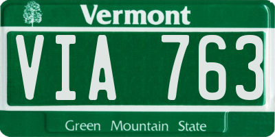 VT license plate VIA763