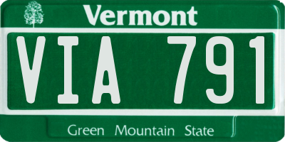 VT license plate VIA791