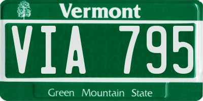 VT license plate VIA795