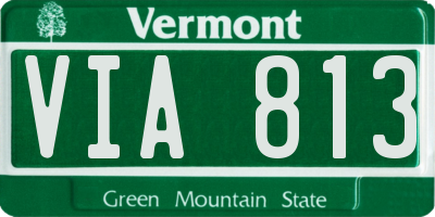 VT license plate VIA813