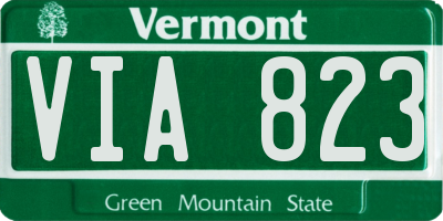 VT license plate VIA823