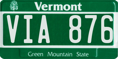 VT license plate VIA876