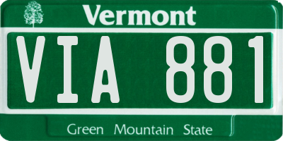 VT license plate VIA881