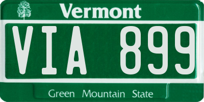 VT license plate VIA899