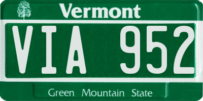 VT license plate VIA952