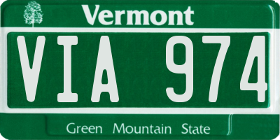 VT license plate VIA974