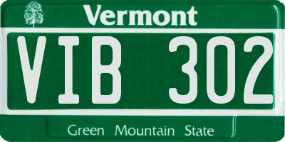 VT license plate VIB302