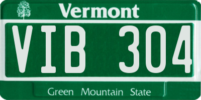 VT license plate VIB304
