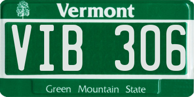 VT license plate VIB306