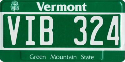 VT license plate VIB324