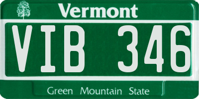 VT license plate VIB346