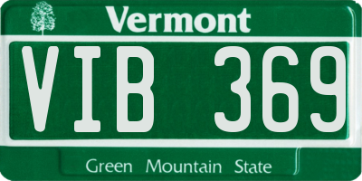VT license plate VIB369