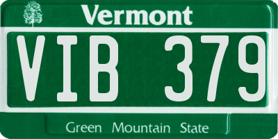 VT license plate VIB379