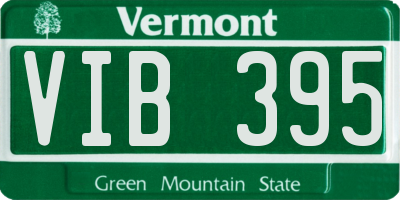VT license plate VIB395