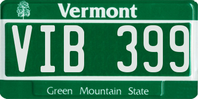 VT license plate VIB399