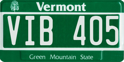 VT license plate VIB405