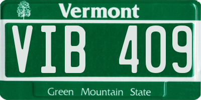 VT license plate VIB409