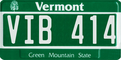 VT license plate VIB414