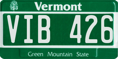 VT license plate VIB426