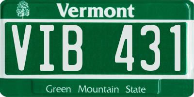 VT license plate VIB431